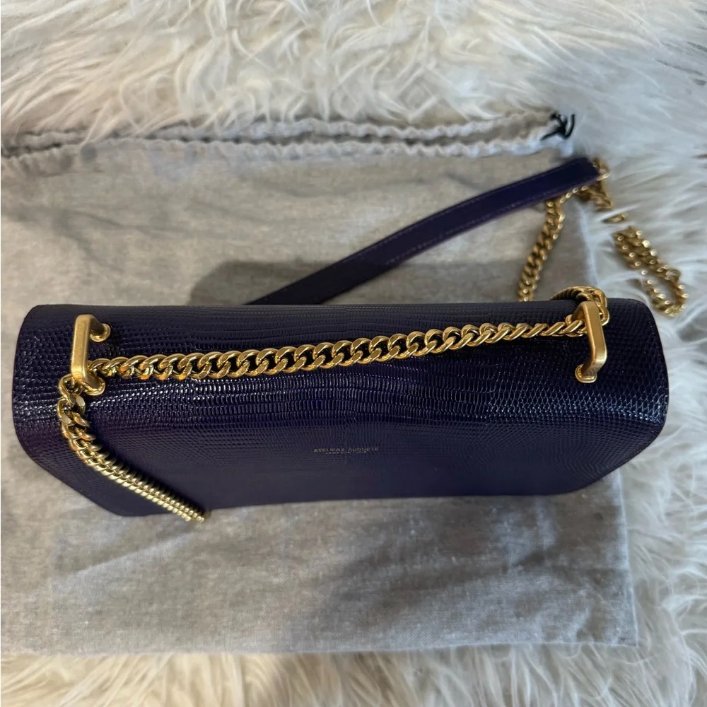 🔥 DeMellier August Alma Eggplant Lizard leather special edition bag